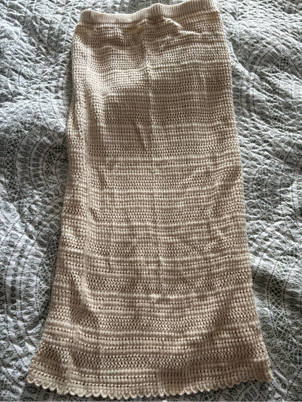 Freshman Cream Crochet Maxi Skirt